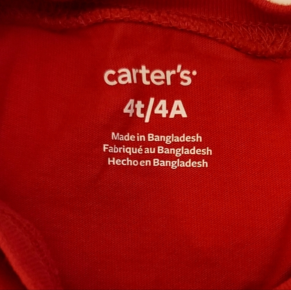 Carter's Festive Shark Christmas Long Sleeve Shirt size 4t - Picture 7 of 8